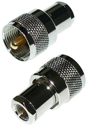 FME male plug to UHF male PL259 plug straight adaptor